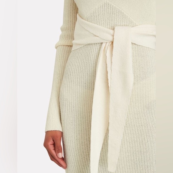 NWT The Line by K Kane Rib Knit Midi Dress in Ivory Size Small - Picture 3 of 11